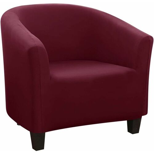 Housse De Fauteuil Cabriolet Extensible,facile à Installer Et à Laver, Housse De Chaise Avec Accoudoirs Couverture De Fauteuil Chesterfield Pour Comptoir Bar Salon Salle De Réunion,vin Rouge