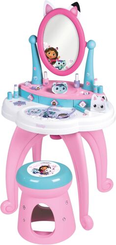Ulteronixshop-Gabby et la Maison Magique - Coiffeuse 2 en 1 - Tabouret + 12 Accessoires Factices Inclus - Miroir Orientable - Dès 3 Ans - A Partir de 3 Ans - Fabrication Française