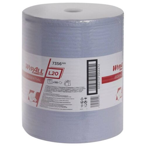 Essuie-tout Wypall L20 7356 L380xl350env. mm 2 couches bleu 1 rouleau x 1000 ser