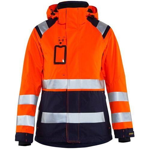 Veste De Travail Hardshell Haute Visibilité Femme 4904 - Orange Fluo/marine Xxl