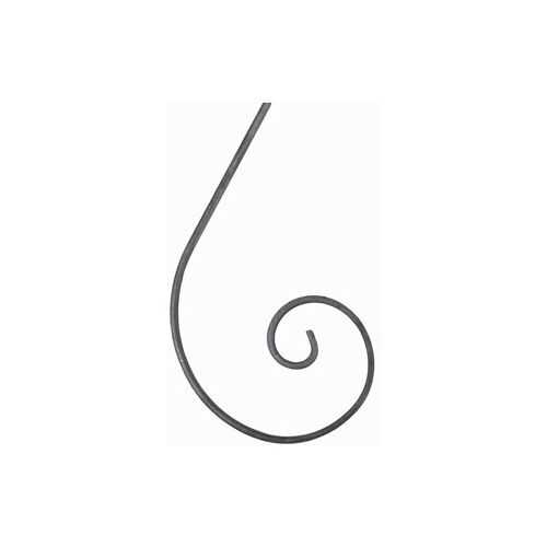 Demi Volute Finition Coupe Droite - Hauteur 170mm Largeur 116mm Plat De 12x3mm - Fer Forgé - à Souder Deco Fer Forge