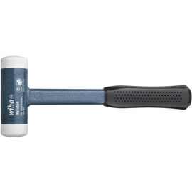 Wiha - Massette séns Rebond Avec Embouts Très Durs Avec Manche En Tube D'Acier, Embout De Massette Rond 40, 305 Mm (39019)