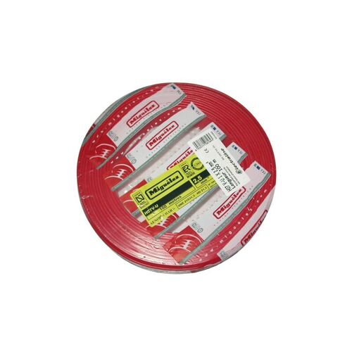 Electraline Ho7 V-u Câble électrique Rouge 100 Mètres