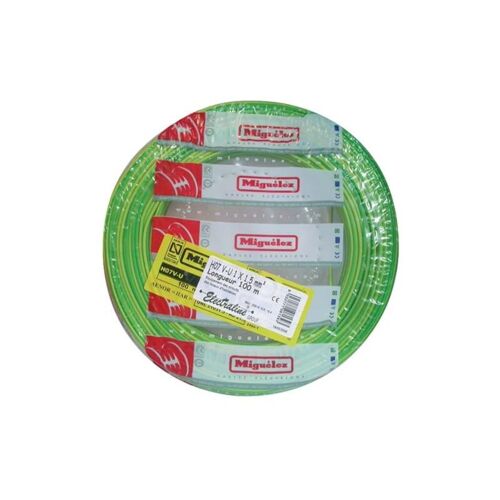 Câble H07vu 1.5 100m Jaune/vert - Electraline