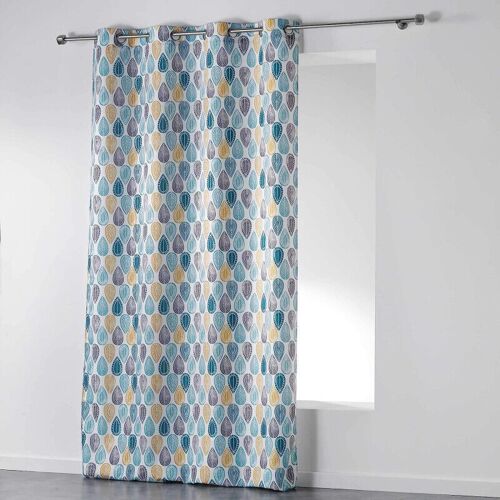Rideau À Oeillets Avec Imprimé Feuilles Palpito - Multicolore - 140 X 260 Cm - Livraison Gratuite