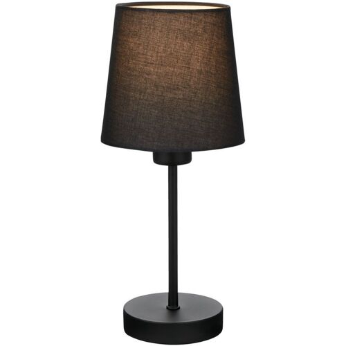 Briloner - Lampe De Table Lighten Noa, 10 W, Ip20, Noir, Métal-Tissu, Excl. 1x E14, 10 Cm