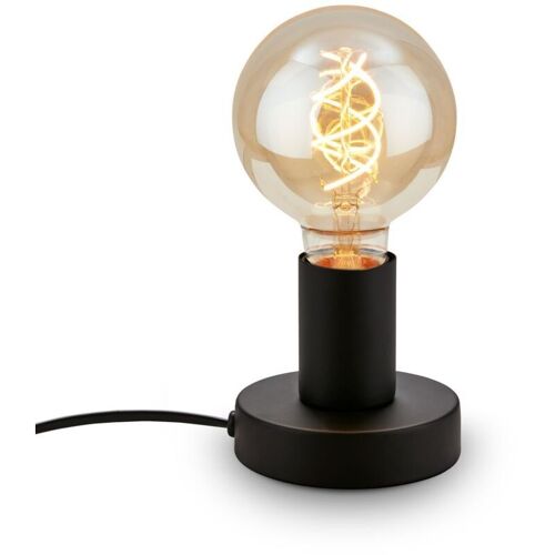 Brilo - Lampe De Table Ner Leuchten Teepu, 10 W, Ip20, Noir, Métal, Excl. 1x E27, 10 Cm