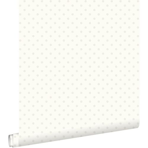 Estahome - Papier Peint à Motif De Petits Points Blanc Brillant