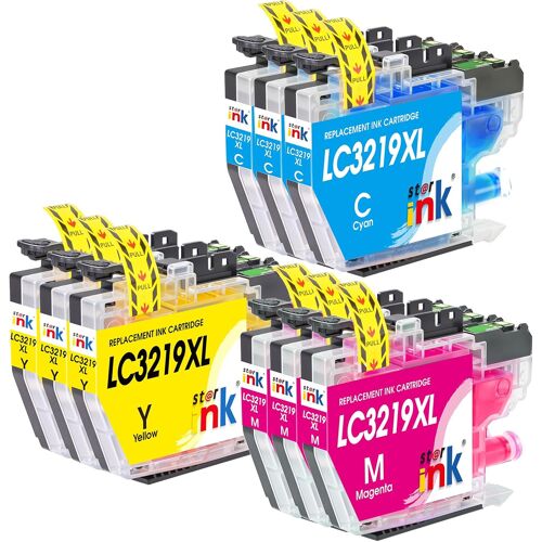 Starink LC3219XL pour Cartouche d'encre Brother LC3219 LC3217 pour Compatible avec Brother MFC-J5330DW MFC-J5335DW MFC-J5730DW MFC-J5930DW MFC-J6530DW MFC-J6930DW (3 Cyan, 3 Magenta, 3 Jaune