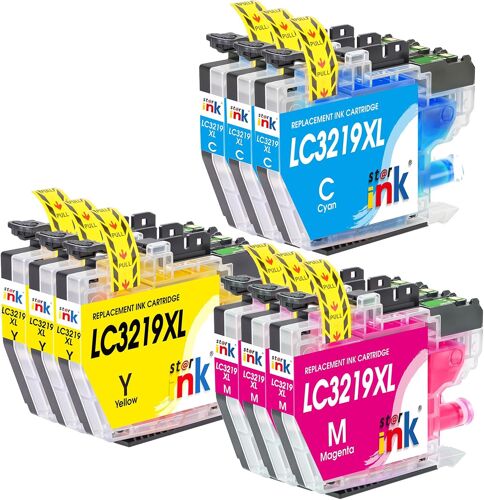Starink LC3219XL pour Cartouche d'encre Brother LC3219 LC3217 pour Compatible avec Brother MFC-J5330DW MFC-J5335DW MFC-J5730DW MFC-J5930DW MFC-J6530DW MFC-J6930DW (3 Cyan, 3 Magenta, 3 Jaune