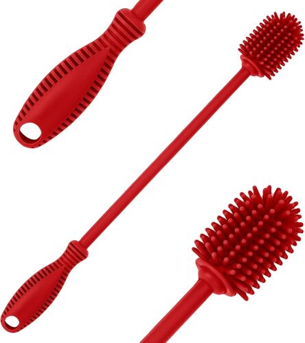 Loranka-Brosse De Nettoyage En Silicone Avec Biberon À Long Manche, 31 Cm Sans Bpa, Pour Biberon, Flacon À Vide, Gourde, Vase, Verrerie, Parfait Pour Les Petits Cols (Qté1)