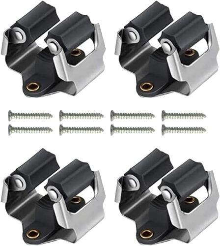 Loranka-Lot De 4 Clips Muraux Pour Balai Serpillère Avec Vis Pour Cuisine, Salle De Bain, Atelier, Balcon, Placard, Sous-Sol