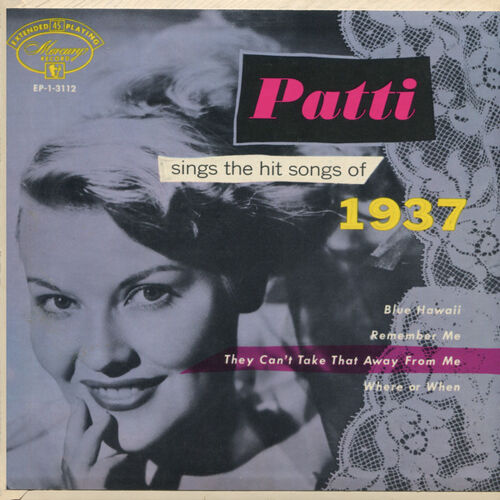 Patti 1937 45t Ep Vinyle Bleu Hawaii / Remember Me / Whare Or When
