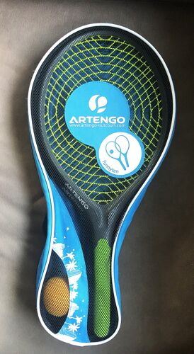 Set De Raquettes Avec Balle En Mousse Et Housse 25 X 55 Cm