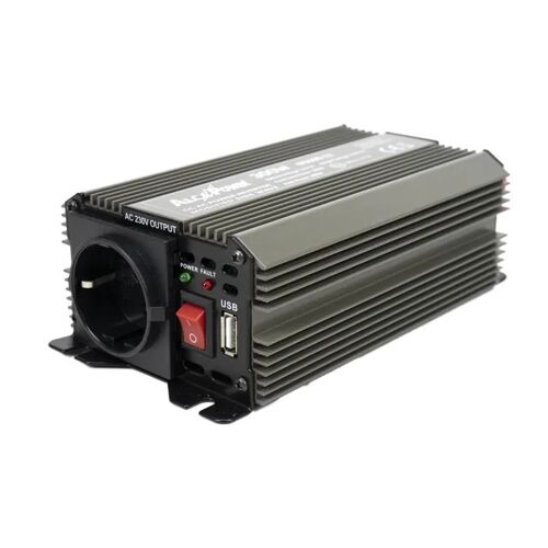 Convertisseur de tension AlcaPower by President, 300 W, alimentation 12 V, sortie 230 V, onde modifiée, prise USB 5 V 500 mAh