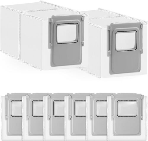 Lot de 8 sacs à poussière, antibactériens, pour robot aspirateur DJI Romo P, Romo S, Romo A, sac de rechange pour station de base
