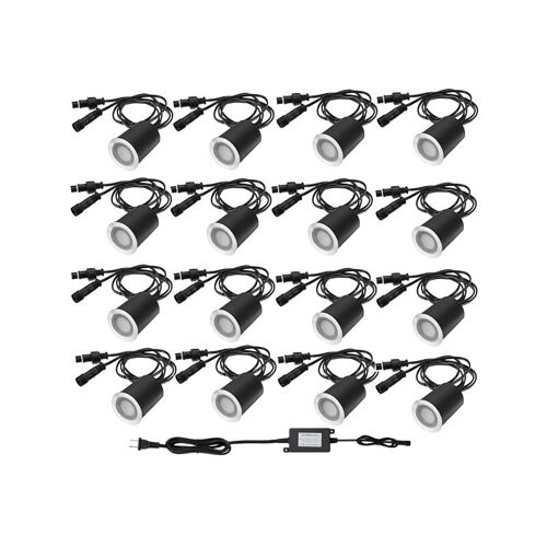 Spot Encastrable Exterieur 16 Kits D'éclairage Principal De Plate-Forme De Led Î¿32mm Ip67 Imperméabilisent La Basse Tension 12v - Lumière Blanche