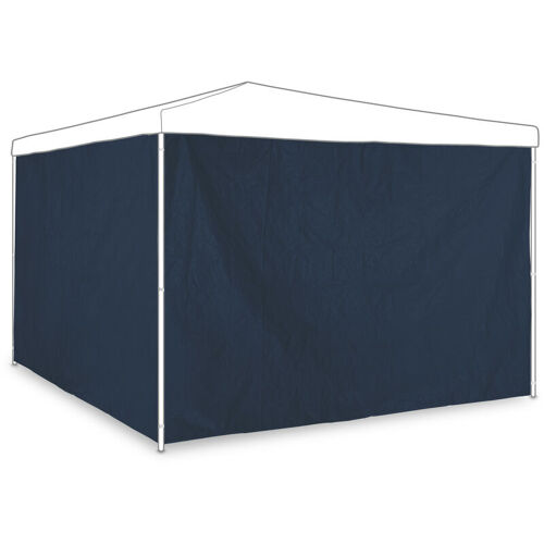 Relaxdays Paroi Latérale Tonnelle, Lot De 2, Panneau Pour Pavillon 3 X 2 M, Imperméable, Sans Fenêtres, Bleu Foncé
