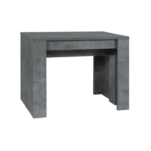 Iperbriko - Table Console Extensible En Béton Baku 78x54 - 252x H78 Cm