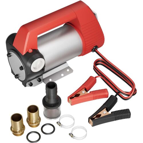 Pompe D'Aspiration à Fuel Diesel Auto-amorçante â€¿ 12 V / 160 W / 40 L/min â€¿ Avec Bornes De Batterie â€¿ Pour Gazole Et Huile De Diesel, Vidange Transvasement - Wiltec
