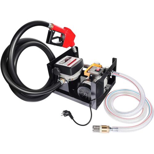 Pompe à Fuel Gasoil Bio Autoaspirante â€¿ 230 V / 550 W / 50 L/min â€¿ Hauteur D'Aspiration Max. 30 M â€¿ Avec Pistolet De Distribution à Arrêt Automatique Et Soupape By-pass - Wiltec