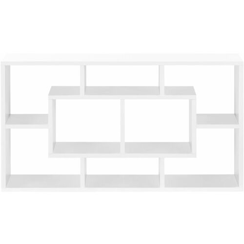 Helloshop26 - Tagère Meuble Mural Design Flottante Stylée 8 Compartiments De Rangement 85 Cm Blanc