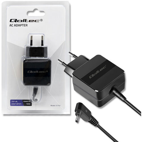 Adaptateur Secteur Qoltec Pour Ordinateur Portable Acer 18 W 12 V 1,5 A 3,0 X 1,0