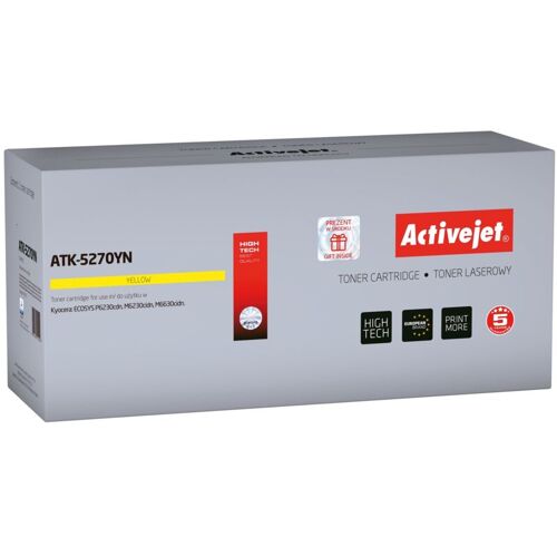 Toner Activejet Pour Kyocera Tk-5270y Nouveau Atk-5270yn