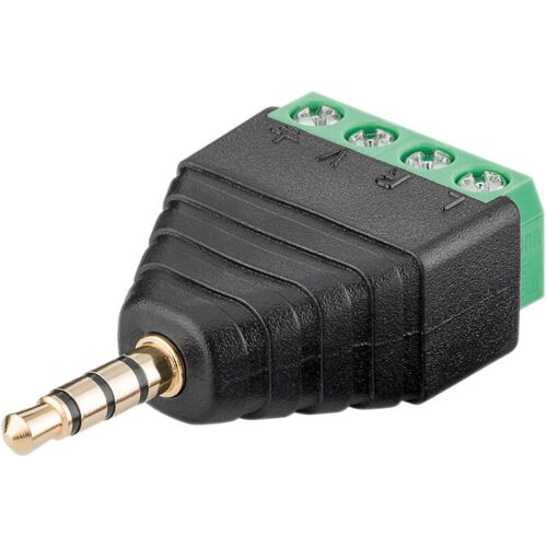 Goobay Terminal Block 59198, 4 Broches Vers Jack 3,5 Mm