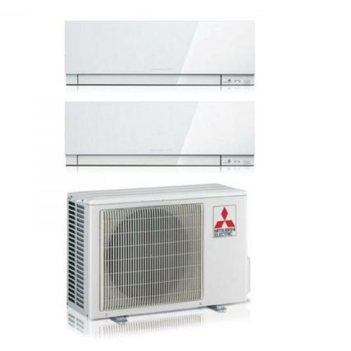 Mitsubishi Electric - Dual Split Rèversible Air Conditioner Series Kirigamine Zen White Msz-ef 12+15 Avec Mxz-3f54vf R-32 Wi-fi Couleur Intégrée Blanc 12000+15000