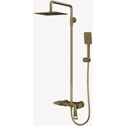 Kroos - Colonne Bain Douche Design Doré Brossé Avec Mitigeur Monocommande