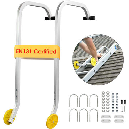 Crochet De Toit Pour Echelle Certifiée En131, Adaptateur De Toit Pour échelle, Crochets De Faîtage 0,93 Mètre, Charge Maximale: 150 Kg