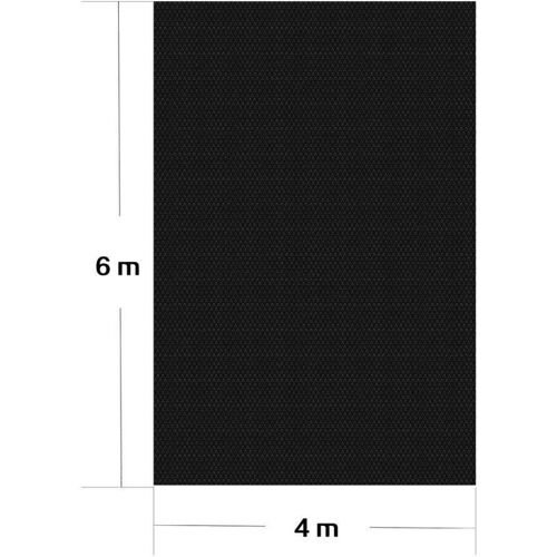 Bâche à Bulles 4x6 M Couverture De Piscine Solaire Chauffage De Bassin Noir
