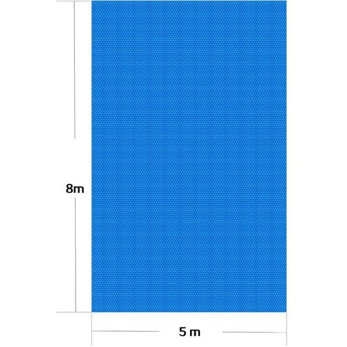 Helloshop26 - Bâche à Bulles 5x8 M Couverture De Piscine Solaire Chauffage De Bassin Bleu