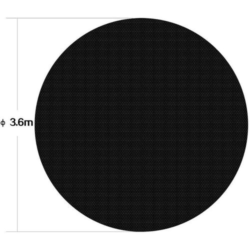 Bâche à Bulles Ronde 3,6 M Couverture De Piscine Solaire Chauffage Bassin Noir