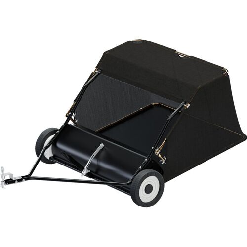 Wiltec - Balai Ramasseur Autoportée Largeur De Travail 105 Cm Taille 1730 X 1130 X 585 Mm Filet Collecteur De Balayeuse 365 L Pour Tondeuse Autoportée Largeur 105cm Et Roues Caoutchouc Jardin Entretien
