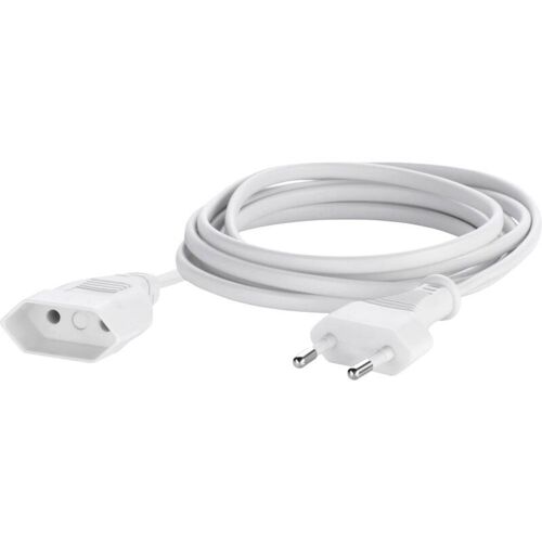 Sygonix - Sy-5042680 Alimentation Rallonge Blanc 5.00 M H03vvh2-f 2x 0,75 Mm²