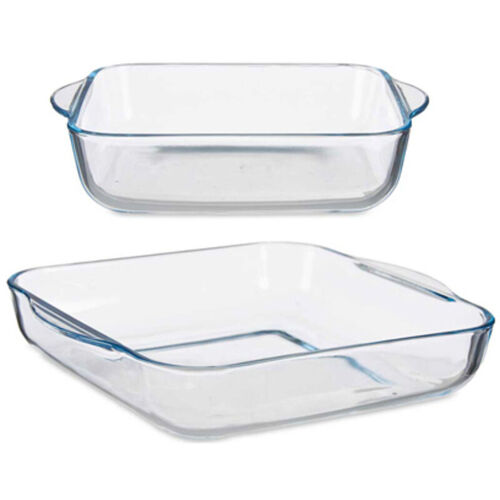 Lot De 2 Plaques À Four En Borosilicate 22x26-28x32 12954 Vivalto