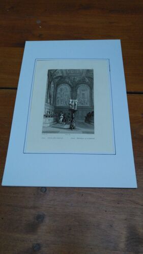 Gravure Xixe. Grav. Ex "L'Italie" Par M. Saint-Germain Leduc, Audot Éd., Paris, 1834. "Sienne. Bibliothèque De La Cathédrale."