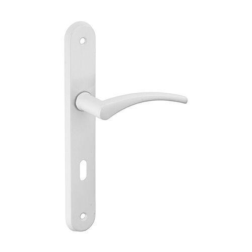 Thirard - Ensemble De Poignées Pour Porte Intérieure Hebe Trou De Clé, Carré 7mm, Entr'axes 165mm, Laqué Blanc