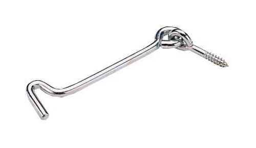 Crochet Contrevent Lennie Acier Zingué Blanc - 6x120 Mm - Crov0612002b