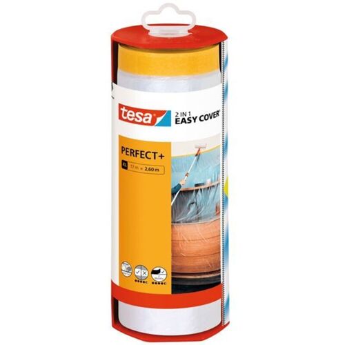 Easy Cover Perfect+ 56572-00000-00 Film De Masquage Jaune, Transparent (l X L) 17 M X 2.60 M 1 Pc(s) - Tesa