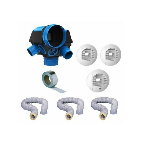 Atlantic - Kit Complet Hygrocosy 412294 - Gaines - Vmc - Très Basse Consommation - T3-t7