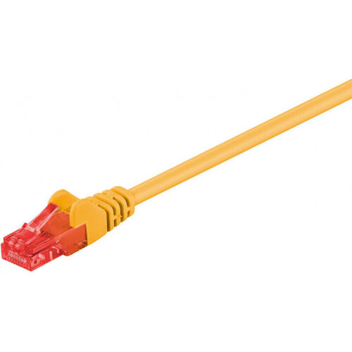 Goobay - Cat 6 Câble Patch, U/utp, Jaune, Conducteur En Aluminium Plaqué Cuivre (cca). Longueur De Câble 15 M