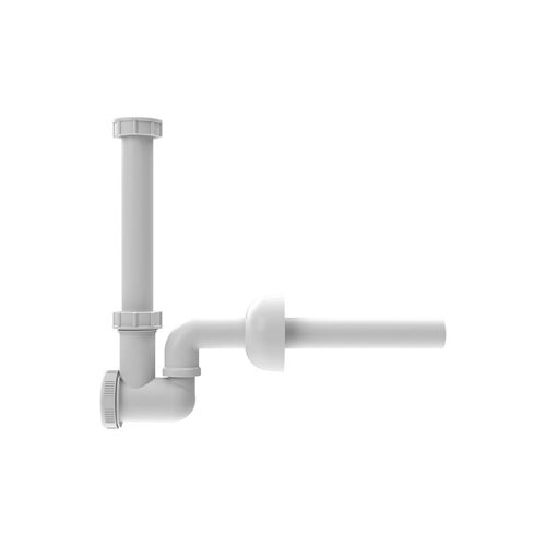 Ferrari Srl - Siphon Pour Lavabo Et Bidet Dn40x5/4' Avec Verre D'Inspection Et Rosace