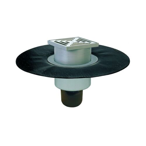 Ferrari Srl - Siphon De Sol Dn50/75/110, Support De Grille En Acier Inoxydable 147x147mm/138x138mm, Manchon Bitumé D 50mm