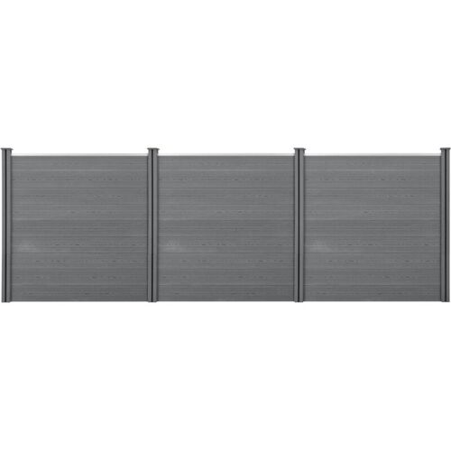Helloshop26 - Clôture Brise Vue Brise Vent Bois Composite (Wpc) 183 X 531 Cm Gris