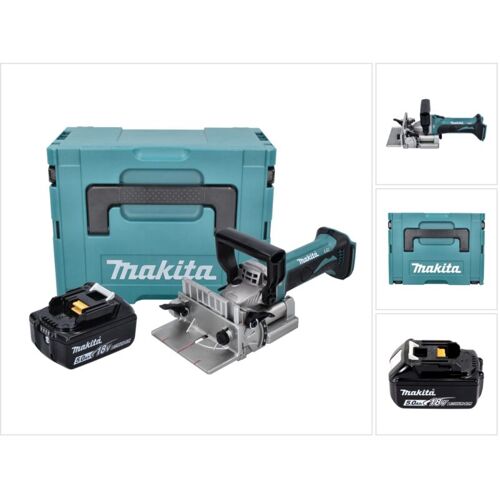 Makita - Dpj 180 T1j Machine à Rainurer Sans Fil 18 V 100 Mm + 1x Batterie 5,0 Ah + Makpac - Sans Chargeur