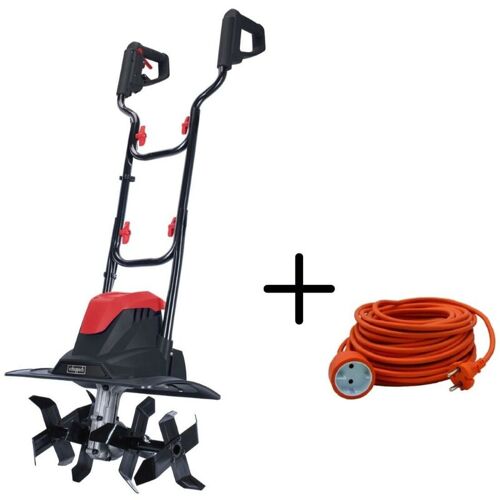 Scheppach - Motoculteur Motobineuse Electrique 1,4cv Mte380 + Câble Extension
