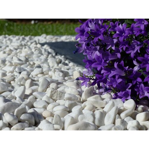 Galet Blanc Brillant 6-15 Sac 20 Kg